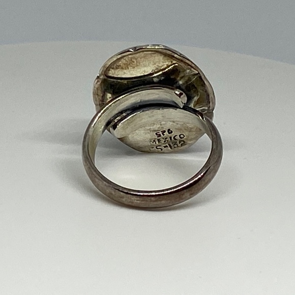 Vintage Taxco Turquoise Sterling Ring - Picture 4 of 5